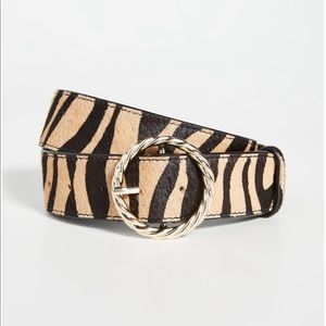 LOEFFLER RANDALL TIGER BUCKLE BELT MEDIUM LARGE COWHIDE